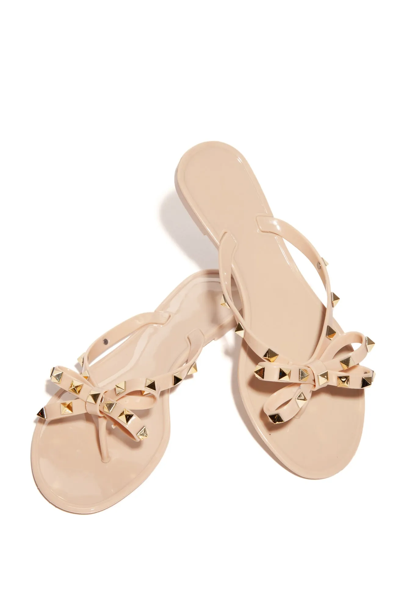 The Posh Life Jelly Slip On Sandals - Nude