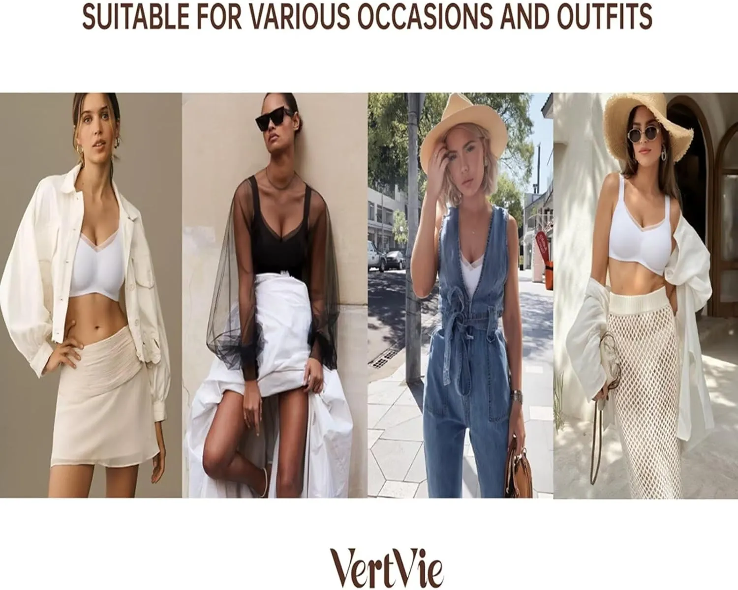 Vertvie Wireless Bras for Women No Underwire Supportive Mesh Crossover Bra Seamless Push Up Full Coverage Everyday Bralettes