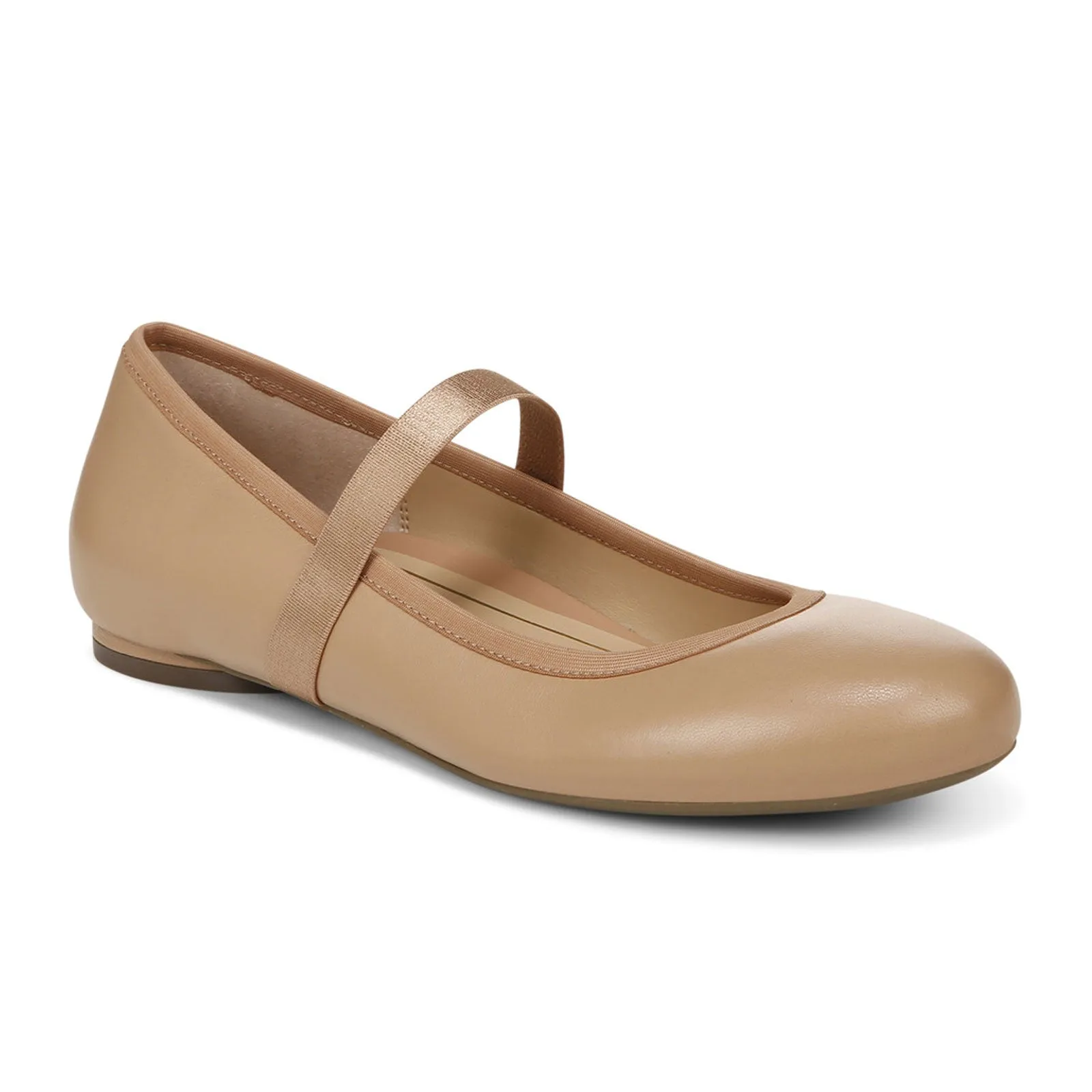 Vionic Joseline Mary Jane Flat (Women) - Macaroon Leather