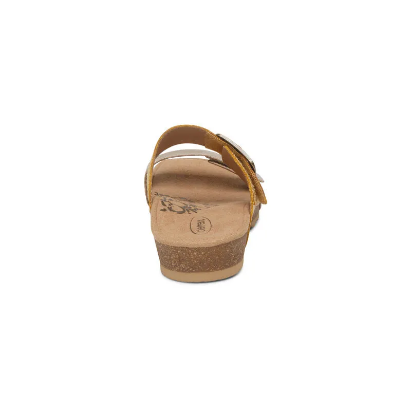 WOMEN'S AETREX DAISY ADJUSTABLE SLIDE | SUNFLOWER